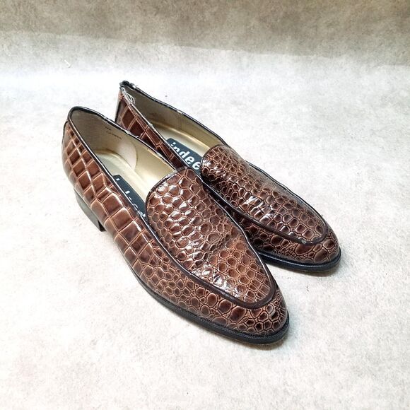 Indeed Womens Carrie Size 7 Brown Animal Skin Print Slip On Loafers - Picture 1 of 10